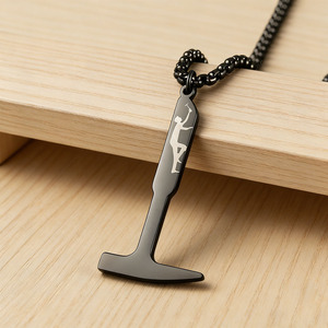 Colgante inspirador de acero inoxidable con martillo de Shawshank <span class=keywords><strong>Redemption</strong></span>, cadena de bambú, regalo de cumpleaños o festivo para hombre, a la moda, de la <span class=keywords><strong>película</strong></span>. - Product Image 6