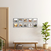 Lot de 6 cadres photo Mixtiles 8x8 pouces nouvelle version, réutilisables avec bandes adhésives amovibles au dos