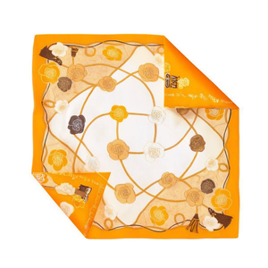 Sciarpa quadrata in corda floreale 70x70 cm 38G Sciarpa leggera in seta per donna Accessorio moda - Product Image 2