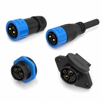 Connecteur circulaire étanche IP67 M23, prise mâle-femelle droite et coudée pour éclairage LED industriel et horticole