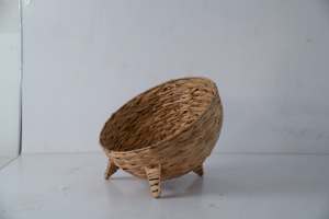 Neues Design Natürliches Strohnest Handgewebtes Haustierhaus Winter Warmes Katzenbett Katzen-Kratzbrett Hundenest mit Weichem Kissen - Product Image 6