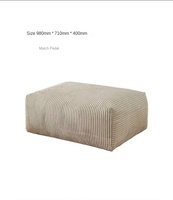 Modernes Cremefarbenes Cord-Ecksofa-Set im Schlichten Stil, Einfaches Schlafsofa für Kleine Wohnungen und Wohnzimmer
