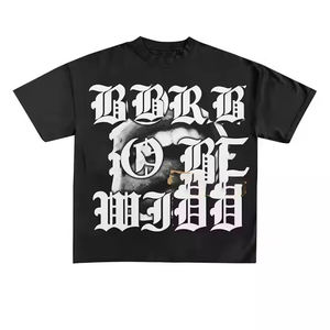 Özel ağır t Shirt erkekler için büyük beden tişört üzerinde Tee Sharts 100% pamuk boş düz Mock boyun boy Tshirt erkekler için - Product Image 1