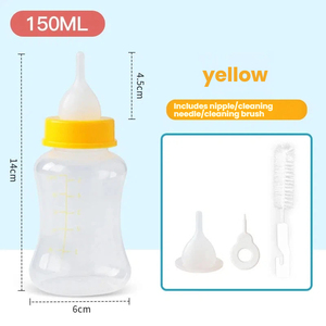Biberon Portatile da 150ml per Cuccioli e Gattini Neonati, con Tettarella in Silicone, Antigoccia, Resistente al Calore, Leggero, per Animali di Piccola Taglia - Product Image 6