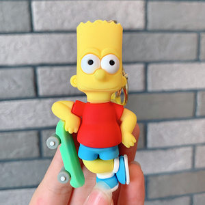 Portachiavi in Silicone 3D Versatile a Forma di Cartone Animato <span class=keywords><strong>Simpson</strong></span> per Auto, Borsa e Regalo - Product Image 4