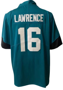 2025 New <span class=keywords><strong>Jax</strong></span> 12 Travis hunter 16 TREVOR Lawrence 1 Etienne JR chất lượng hàng đầu khâu Mỹ bóng đá Jersey - Product Image 5