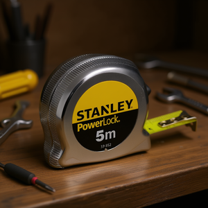 Cinta métrica Stanley PowerLock de 5 m con carcasa metálica y bloqueo de cuchilla para mediciones de precisión - Product Image 3