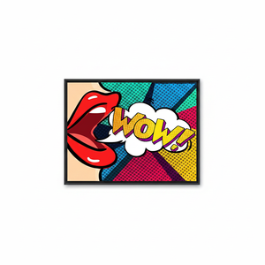 Pop Art Woman Canvas Print: Vibrant Tempered Glass Wall Decor,<b>BLACK</b> <b>FRAMED</b> CANVAS - Product Image 2
