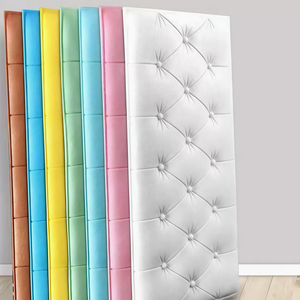 3 डी स्व-चिपकने वाला नरम दीवार पैनल-बेडरूम के भोजन और विला उच्चारण दीवारों के लिए आधुनिक वाटरप्रूफ एंटी-टकराव साउंडप्रूफ - Product Image 3