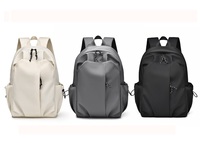 Ransel Geometris Unisex Canggih Kapasitas Besar Tahan Air Bahan Oxford Penutup Ritsleting Sabuk Bantalan Udara USB untuk Perjalanan