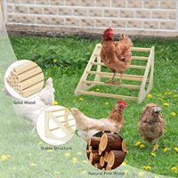 JQ Échelle de repos en bambou pour volailles, perchoir, structure d'escalade, barre de repos pour poulets, pour jardins, poulaillers, fermes, jouet pour poulets