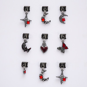 Alloy Pendant Mixed Shapes Cubic Zirconia For Bracelet Making DIY Jewelry Accessories - Product Image 1