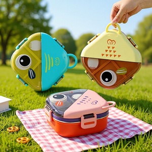 Boîte à lunch <span class=keywords><strong>isotherme</strong></span> en acier inoxydable à 3 compartiments, motif dessin animé mignon, <span class=keywords><strong>pour</strong></span> enfants - Product Image 1