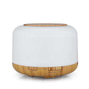 Diffuseur d'arômes YX171, humidificateur ultrasonique de 500Ml avec minuterie, pour la maison et le bureau, couleur grain de bois clair - Product Image 5