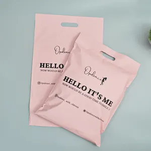 Butik Pakaian Kemasan Poli Mailer Cetak Pengiriman Tas Amplop Surat Pink Plastik