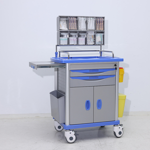 EM-ET101 병원 가구 의료 마취 트롤리 플라스틱 응급 트롤리 의료 응급 카트 - Product Image 4