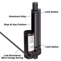 Vérin de levage mécanique à tige de poussée électrique 100N 200N 300N 1500N, vérin hydraulique DC, actionneur linéaire