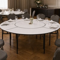 Table ronde modulaire pliable 5 pièces pour hôtel, mariage, événement, restauration, fête, exposition