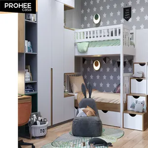 Wholesale Furniture Customized Boy Girl Kids Bedroom Wooden Double Bunk Bed Sets Cheap