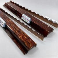 Support de Mahjong en Acrylique Marbré Caramel Swirl de 20 Pouces avec Poussoir Magnétique, Compatible avec les Tuiles de Mahjong Américaines de 1,5 Pouce