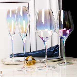 Verre à vin à champagne classique fait à la main avec effet de lustre perle chic Diverses formes de cristal en stock Design de couleurs personnalisées