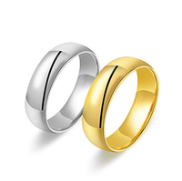 Alliance confortable en or 18 carats pour femmes Bagues de couple en tungstène poli de style classique avec placage à l'or rose