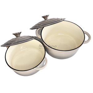 Tráng Men Gang Hà Lan Lò 21Cm Gang Hà Lan Lò Vàng Hoặc Màu Sắc Tùy Chỉnh Tráng Men Gang Đồ Nấu Nướng Thiết Lập 2.5 Qt Soong - Product Image 4