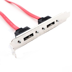 Plaque arrière ESATA double données <span class=keywords><strong>Serial</strong></span> <span class=keywords><strong>ATA</strong></span> en PVC pour câbles, vente en gros d'usine pour ordinateurs - Product Image 5