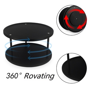 Organizador de condimentos giratorio de 2 niveles y 360 grados, estante de almacenamiento de especias, organizador de Metal <span class=keywords><strong>Lazy</strong></span> <span class=keywords><strong>Susan</strong></span> para cocina y armario de despensa - Product Image 5