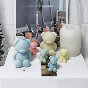 Cetakan Lilin Kue Kue 3d Cetakan Ulang Tahun Silikon Cetakan Beruang - Product Image 4