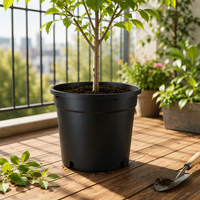 Pots de jardin suspendus au sol en PP de haute qualité, style Japandi, avec trou de drainage, légers, durables, modernes, pour l'extérieur, auto-arrosants