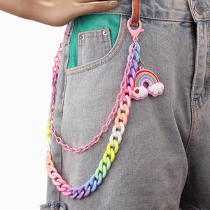 Cadena de cintura de resina colorida con colgante de monstruo, cadena corporal unisex de moda, accesorio de uso diario - Product Image 4