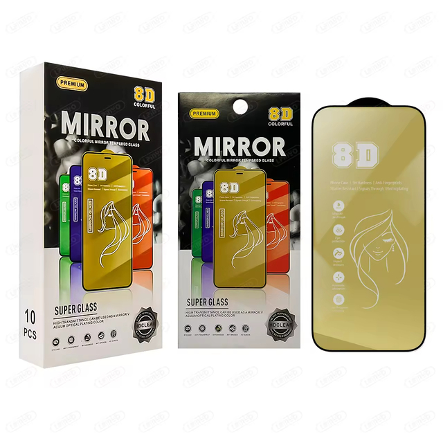 8d Tempered Glass Color Mirror Screen Protector Protector A4 Roll Material Mirror Mobile Phone Screen Protectors for Iphone 14