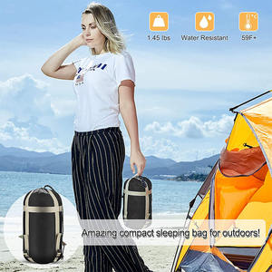 HOMFUL ถุงนอนแคมป์ปิ้งขนาดกะทัดรัดสำหรับผู้ใหญ่,ถุงนอนพกพาสะดวกน้ำหนักเบาพิเศษสำหรับผู้ใหญ่3ฤดู - Product Image 5