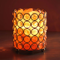 Lámpara de sal del Himalaya, lámpara de cristal de sal de pirámide Led USB, Lámpara decorativa de cristal, ambiente