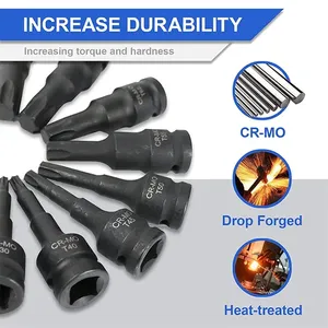 Juego de 8 Puntas de Impacto Hexagonales y Torx con Tratamiento Térmico - Product Image 3