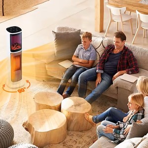 Calentador de Cerámica PTC de Torre, Eléctrico, con Llama, Moderno, de <span class=keywords><strong>Bajo</strong></span> <span class=keywords><strong>Consumo</strong></span> y Ahorro de Energía, Nuevo, Pequeño, para Hogar u Oficina - Product Image 2