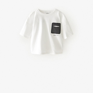 T-shirts à manches courtes à séchage rapide de qualité export, marque Momo, 100% coton, pour enfants, filles, garçons, décontractés, unis, personnalisables - Product Image 1