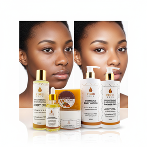 Ensemble de soins éclatants pour la peau : Collagène, Vitamine <span class=keywords><strong>C</strong></span> et E, Infusion de Glutathion |   Huile, lotion et sérum éclaircissants pour le corps sans hydroquinone - Product Image 3