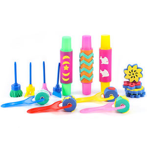 EDUSense絵画ツール描画ツールセット子供学習ダイイスポンジアート用品ブラシカスタマイズ感覚教育玩具 - Product Image 3