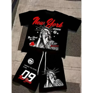 Men's T-Shirt <b>Sets</b> Custom Logo Polyester Low MOQ Hot Selling Product - Product Image 1