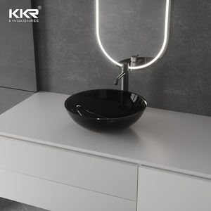 Lavandería Lavabo Table Top Wash Art Lavabo superficie sólida Rectangular Lavabo Encimera Lavabo de baño - Product Image 2