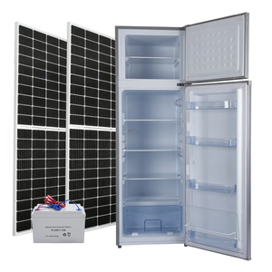 Congélateur supérieur DC 12V 260 <span class=keywords><strong>litres</strong></span> Portable ménage Double <span class=keywords><strong>porte</strong></span> réfrigérateur cuisine réfrigérateurs à piles - Product Image 1