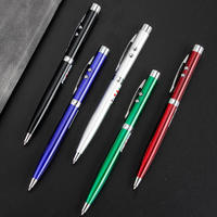 Stylo multifonctionnel BKS en métal avec laser, lumière LED, bâton infrarouge pour chat, stylo à bille créatif 1,0 mm, encre noire, logo imprimé