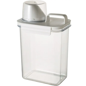 Récipient de stockage alimentaire en plastique transparent, boîte de stockage de céréales avec tasse à mesurer, cuisine et salle à manger - Product Image 2