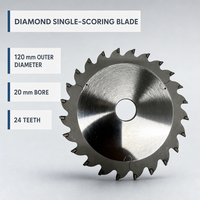 Lame de scie à découper diamantée de 120 mm pour scie de table, alésage de 20 mm, plaque en acier de 2,2 mm, largeur de découpe de 3,0-4,0 mm