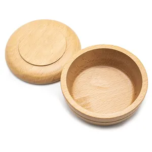 2024 Hot Selling With Factory Price Wooden Shaving Bowl with Lid Shaving Soap Bowl for Men Easy to Lather Fits Wet Shaving