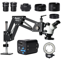 4K 2K Stereo Microscope LED Illumination Trinocular Microscope for Diamond Jewelry Setting and Goldsmithing with Optical Tools