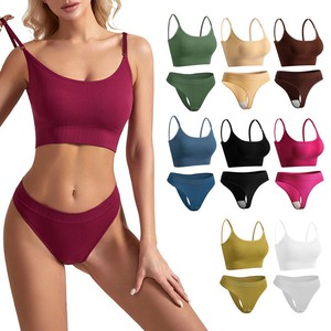 Hot Sale Women <b>Seamless</b> Wireless Bra Set Minimize Bust Comfortable Thin Cami Bralette for Sleep & Daily Wear - Product Image 1
