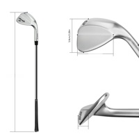 Wedge de golf 60 degrés, tête en acier inoxydable forgé CNC, club de sable avec grip en caoutchouc pour hommes et femmes